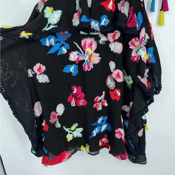 Tanya Taylor Gabriella Silk Georgette Boho Tassel Mini Dress. Size 2. Gorgeous! - Picture 14 of 16